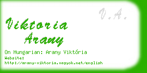 viktoria arany business card
