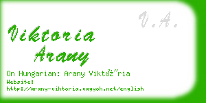 viktoria arany business card